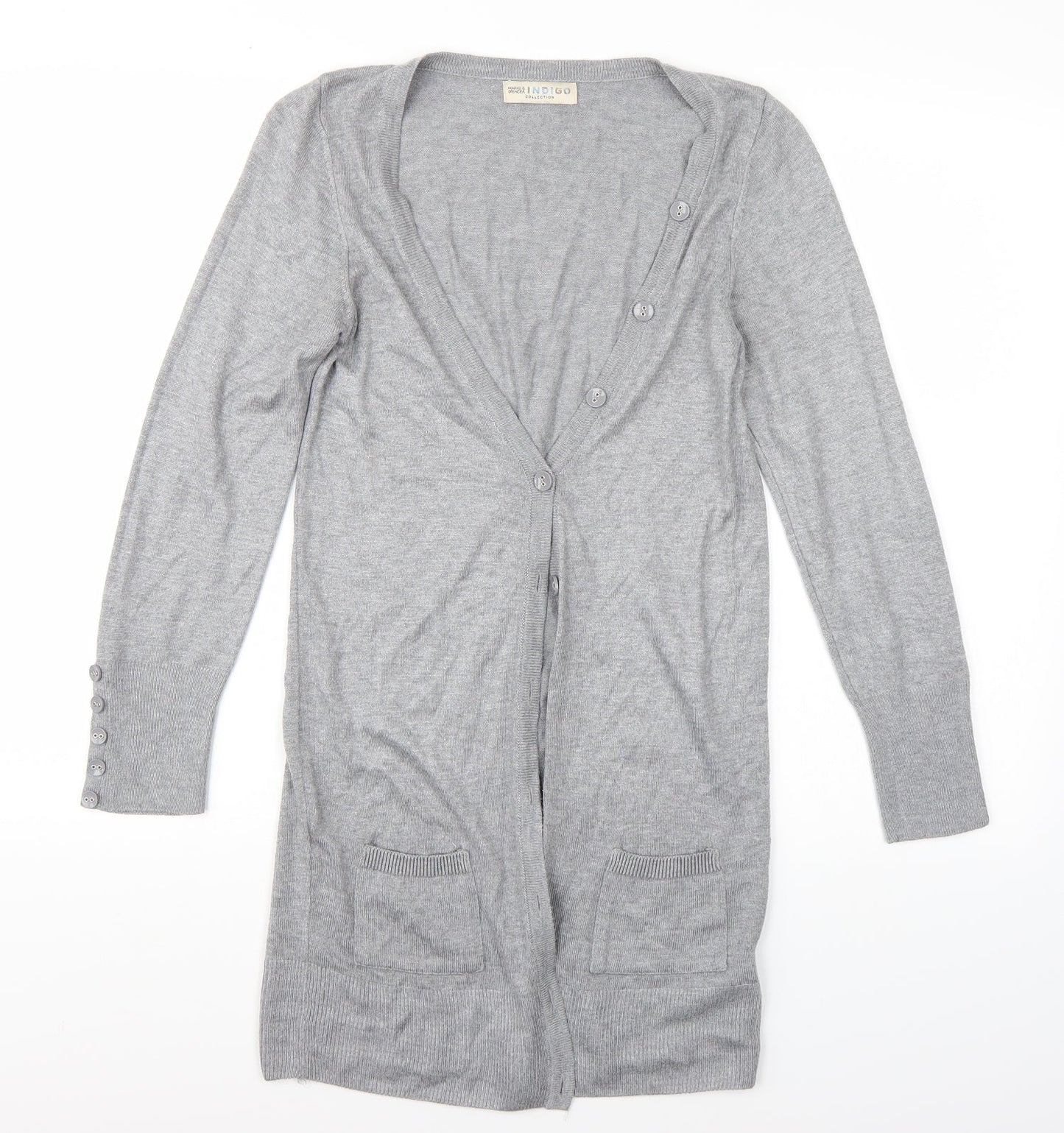 Marks and Spencer Womens Grey   Cardigan Jumper Size 8