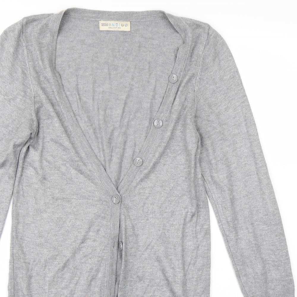 Marks and Spencer Womens Grey   Cardigan Jumper Size 8