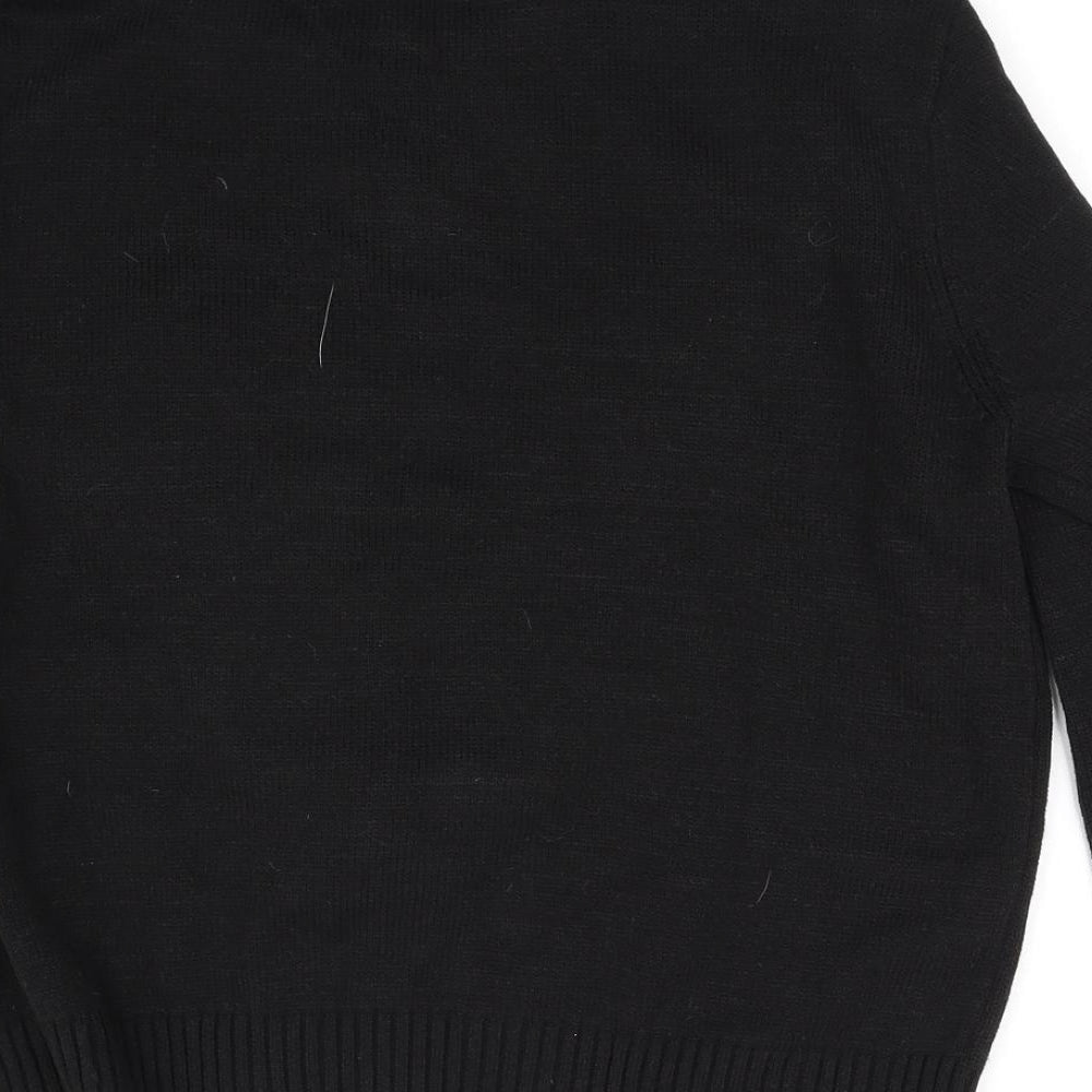 Divided Womens Black   Pullover Jumper Size L