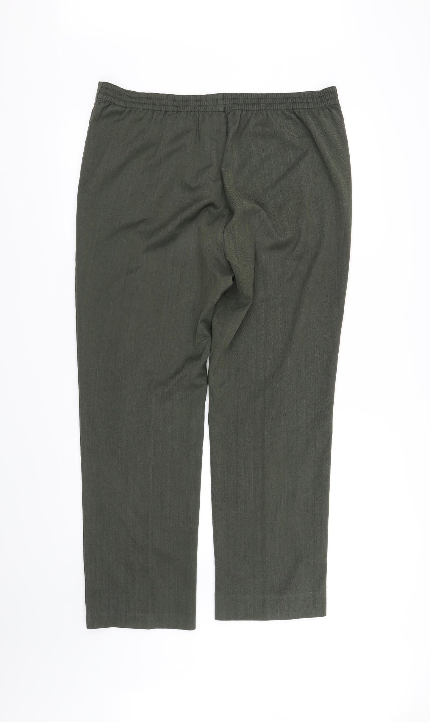 Womens UK Size 14 Marks and Spencer Regular Fit  Green Trousers