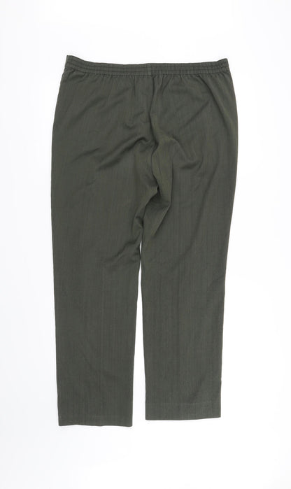 Womens UK Size 14 Marks and Spencer Regular Fit  Green Trousers