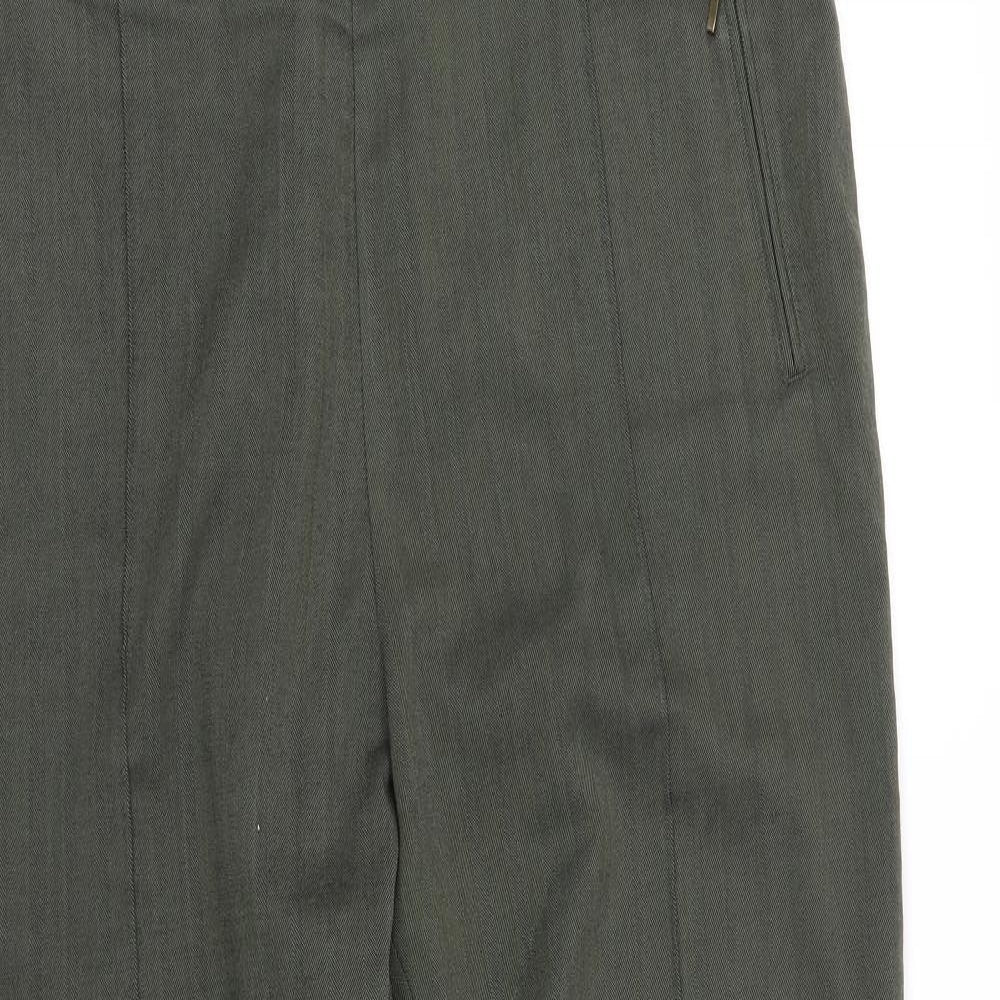 Womens UK Size 14 Marks and Spencer Regular Fit  Green Trousers