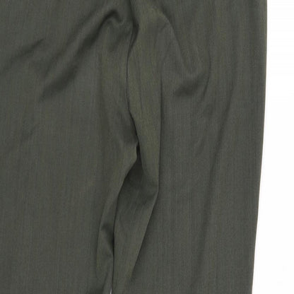 Womens UK Size 14 Marks and Spencer Regular Fit  Green Trousers