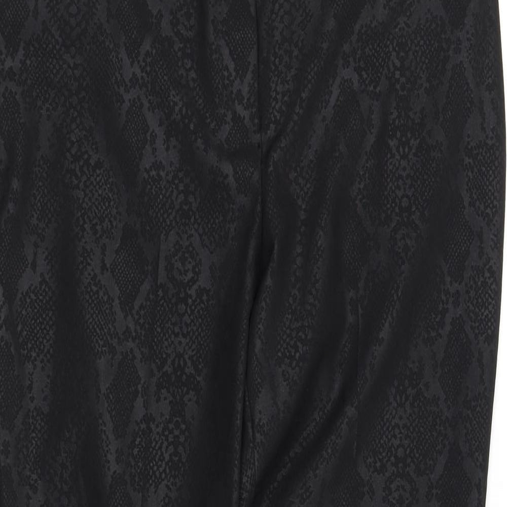 Womens UK Size 8 Preworn Regular Fit  Black Trousers