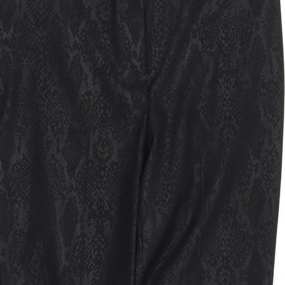 Womens UK Size 8 Preworn Regular Fit  Black Trousers