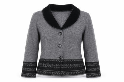 Lisa International Womens Grey   Jacket Blazer Size S