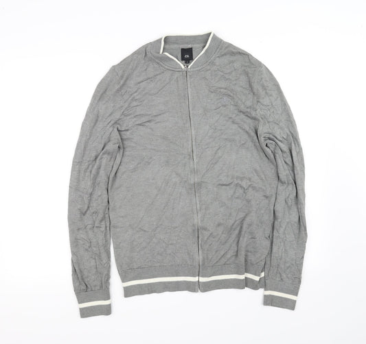 River Island Mens Grey   Cardigan Jumper Size S