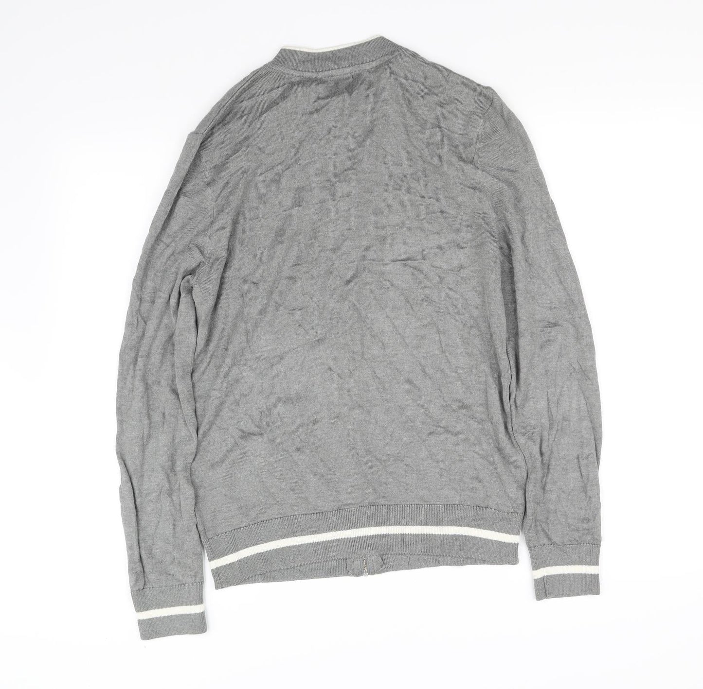 River Island Mens Grey   Cardigan Jumper Size S