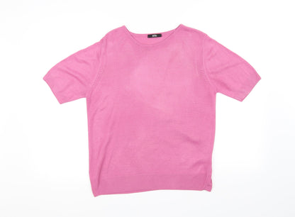 Womens UK Size 14 Marks and Spencer Pink Basic T-Shirt