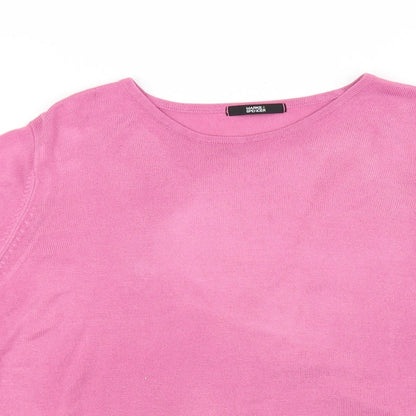 Womens UK Size 14 Marks and Spencer Pink Basic T-Shirt