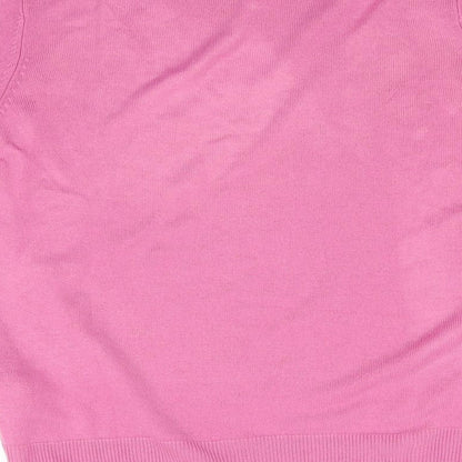 Womens UK Size 14 Marks and Spencer Pink Basic T-Shirt