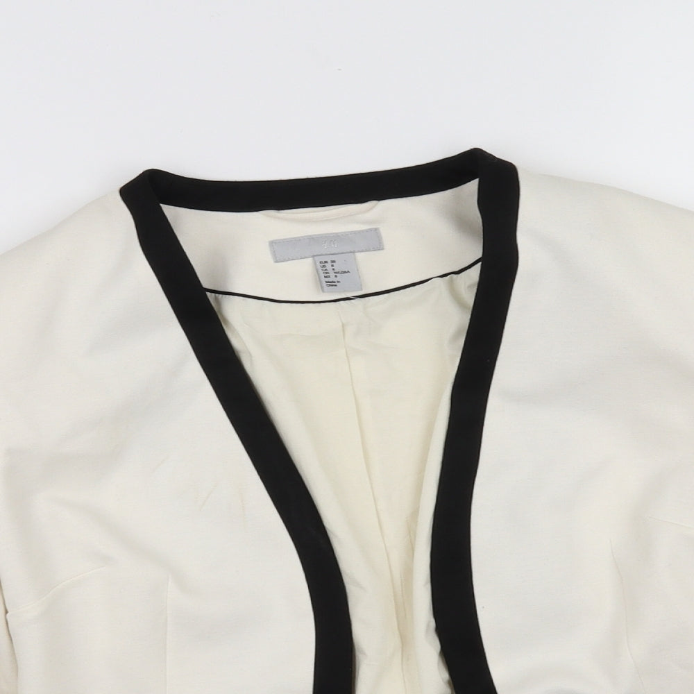 H&M Womens Beige   Jacket Coat Size 8