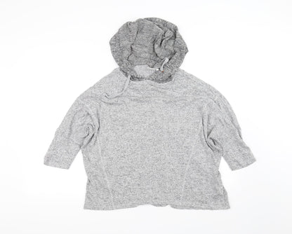 Womens UK Size M River Island Grey Basic T-Shirt