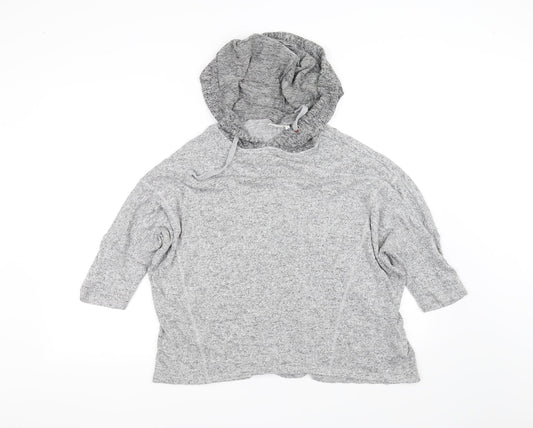 Womens UK Size M River Island Grey Basic T-Shirt