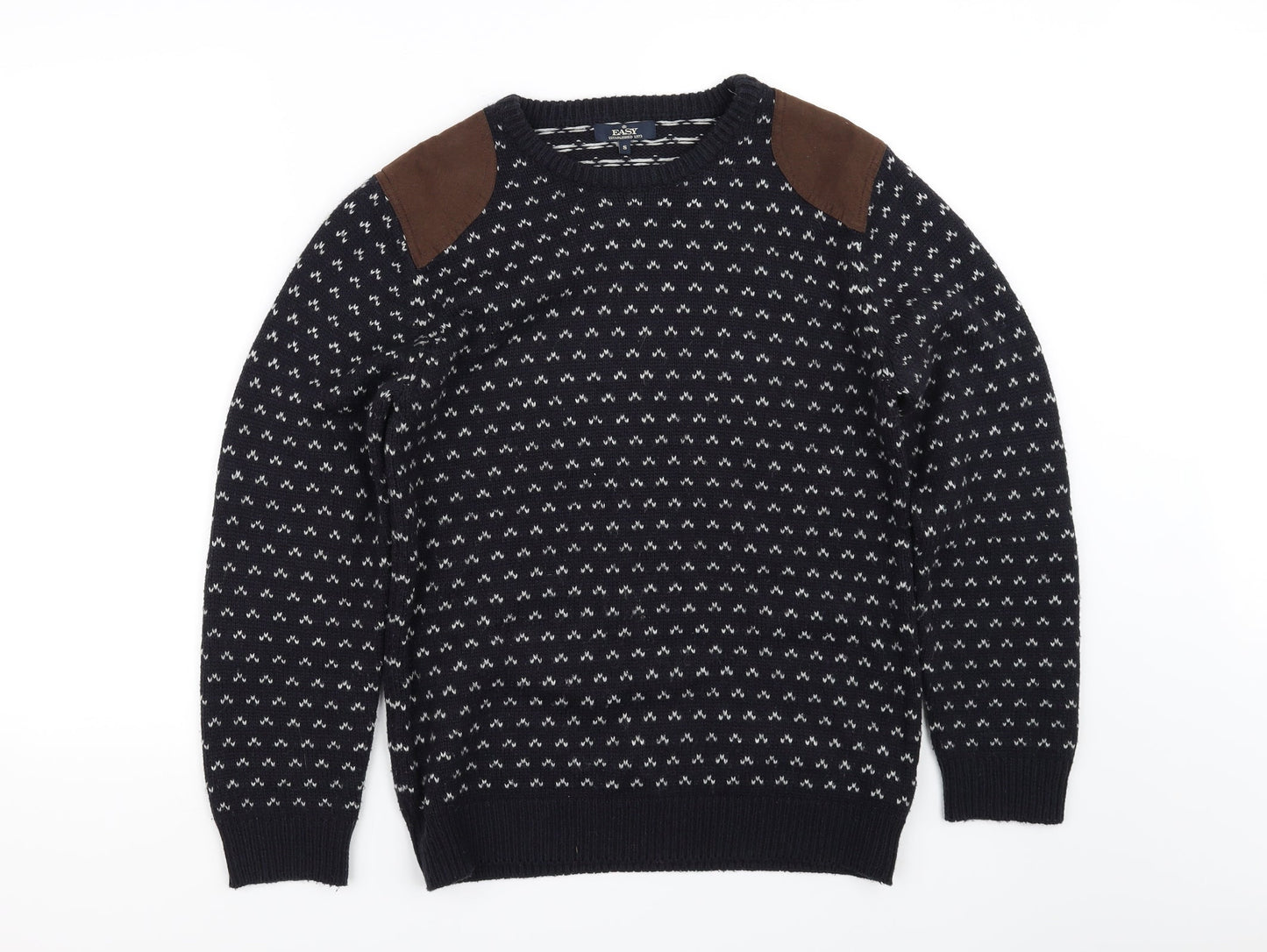 Mens UK Size S Easy Blue Pullover Sweatshirt