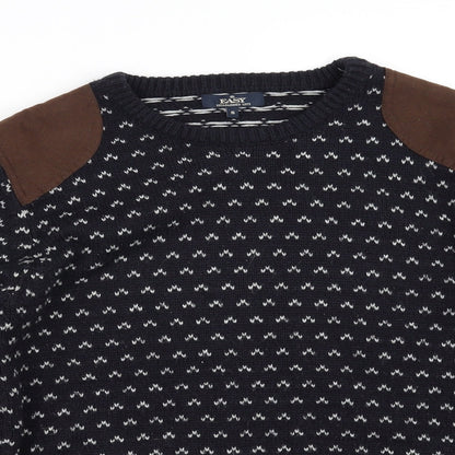 Mens UK Size S Easy Blue Pullover Sweatshirt