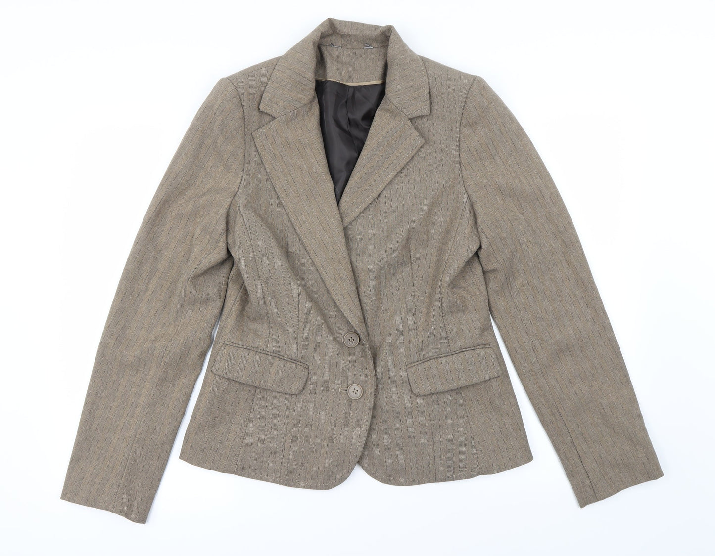 Womens UK Size 12 Preworn Regular Brown Blazer