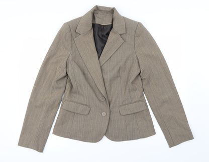 Womens UK Size 12 Preworn Regular Brown Blazer