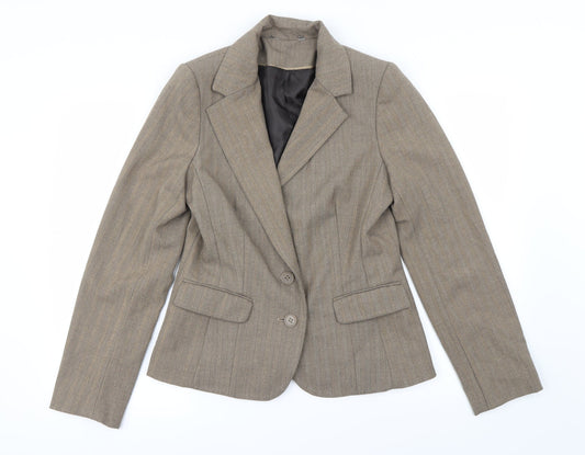 Womens UK Size 12 Preworn Regular Brown Blazer