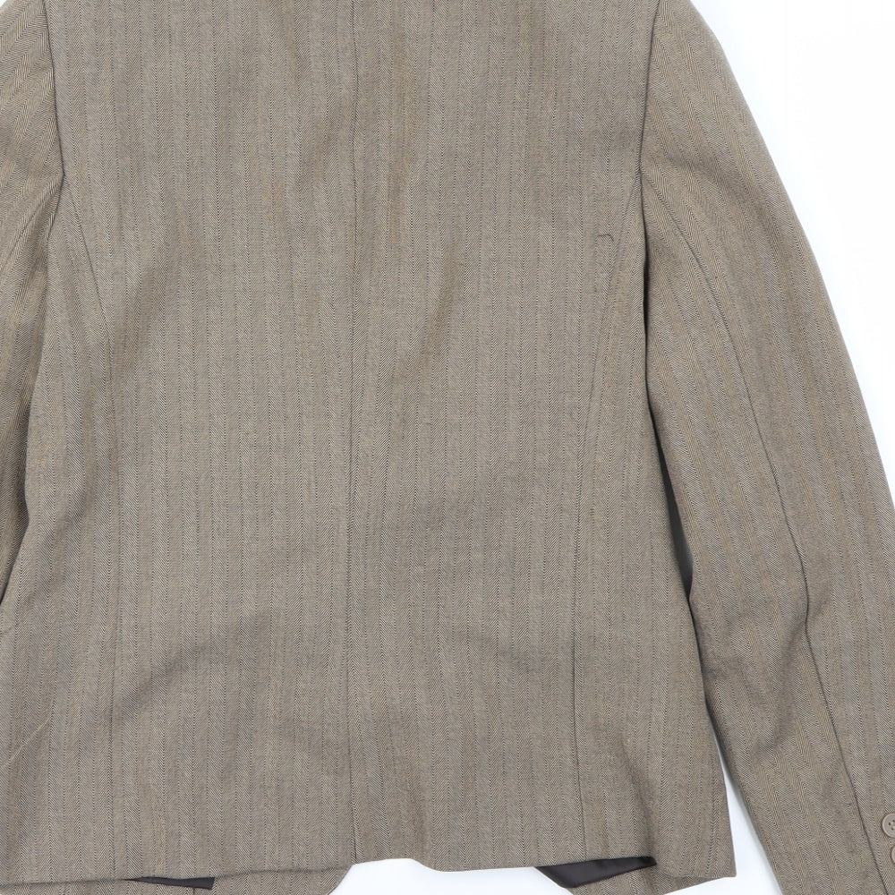 Womens UK Size 12 Preworn Regular Brown Blazer