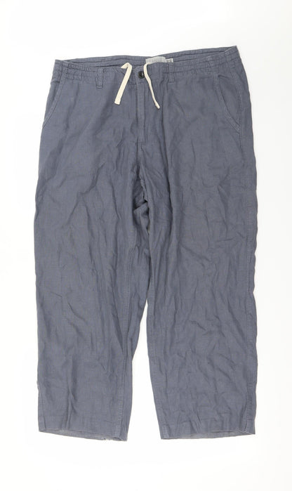Womens UK Size 38 in Marks and Spencer Regular Fit  Blue Trousers