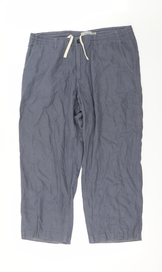 Womens UK Size 38 in Marks and Spencer Regular Fit  Blue Trousers