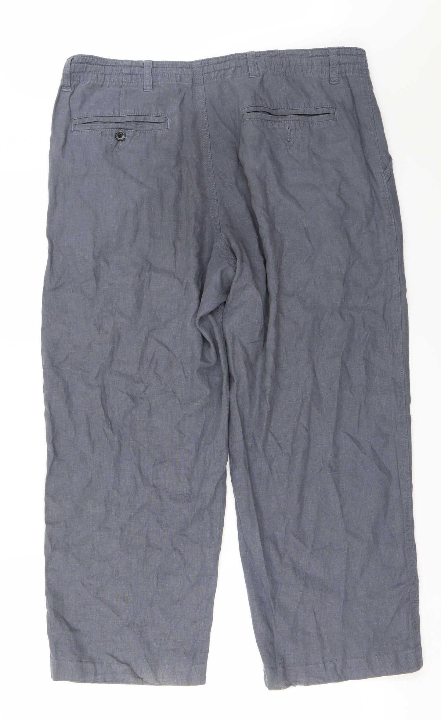 Womens UK Size 38 in Marks and Spencer Regular Fit  Blue Trousers