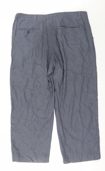 Womens UK Size 38 in Marks and Spencer Regular Fit  Blue Trousers