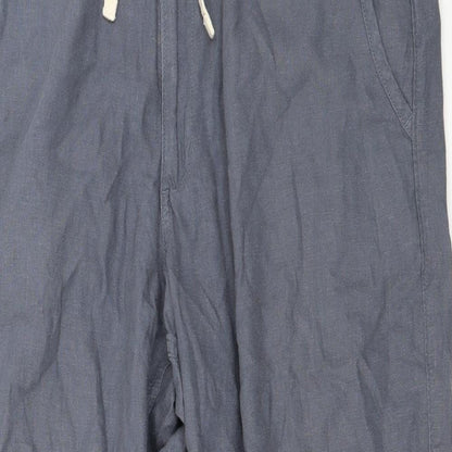 Womens UK Size 38 in Marks and Spencer Regular Fit  Blue Trousers