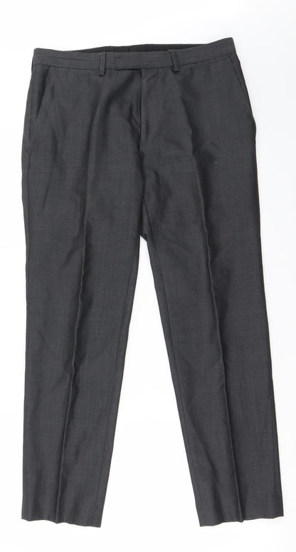 John Lewis Mens Grey Paisley  Trousers  Size 30 in L26 in