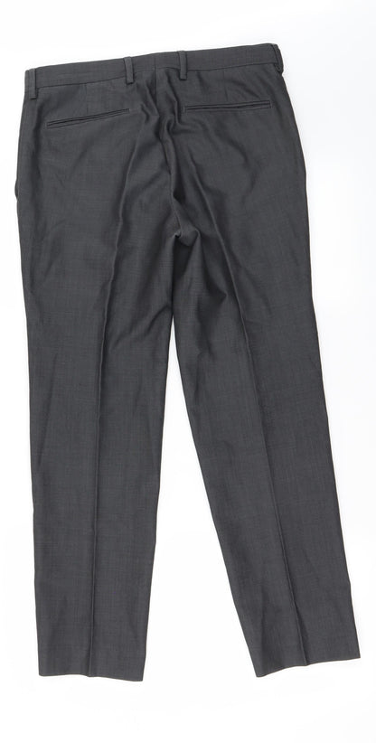 John Lewis Mens Grey Paisley  Trousers  Size 30 in L26 in