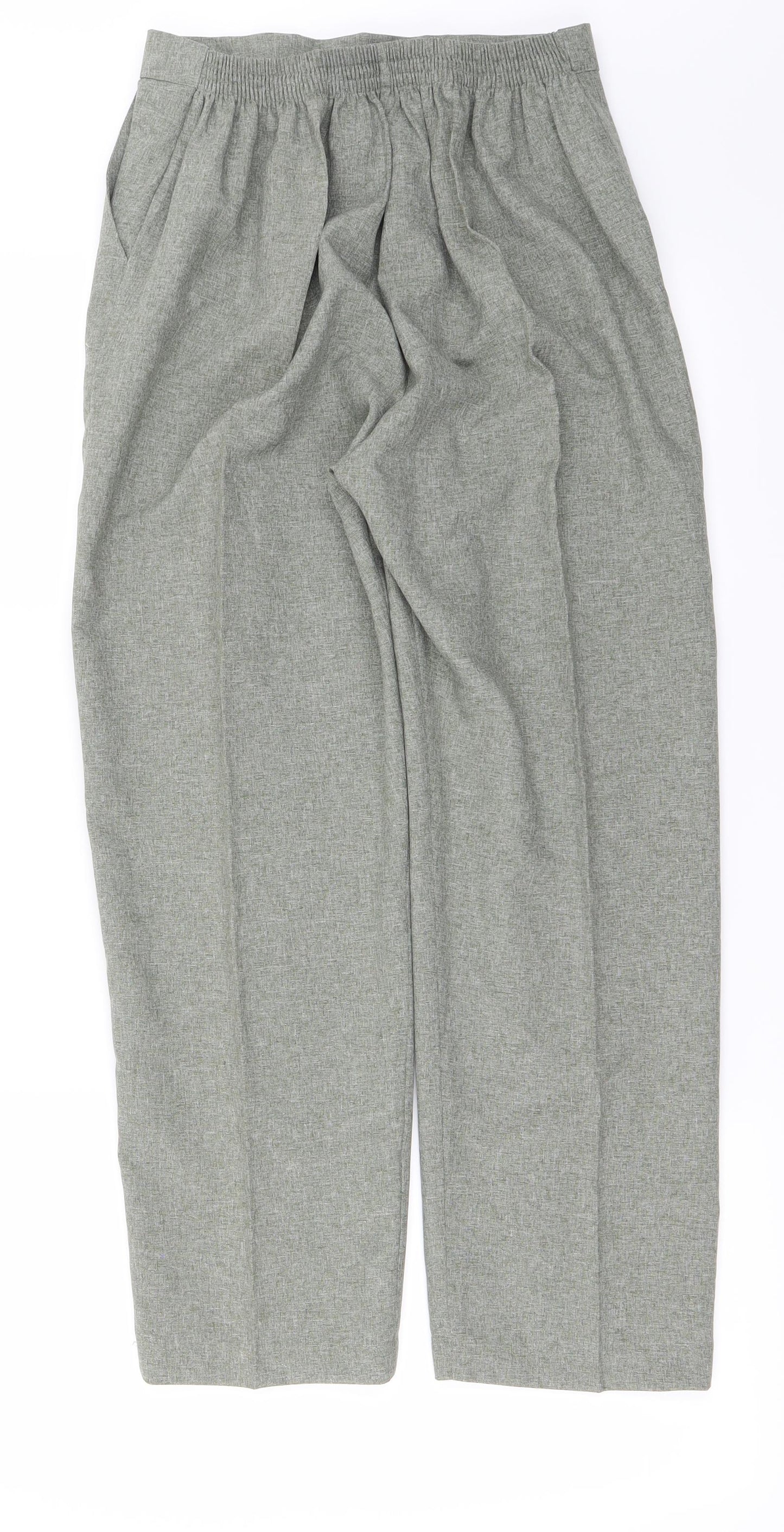 Womens UK Size S Preworn Regular Fit  Green Trousers