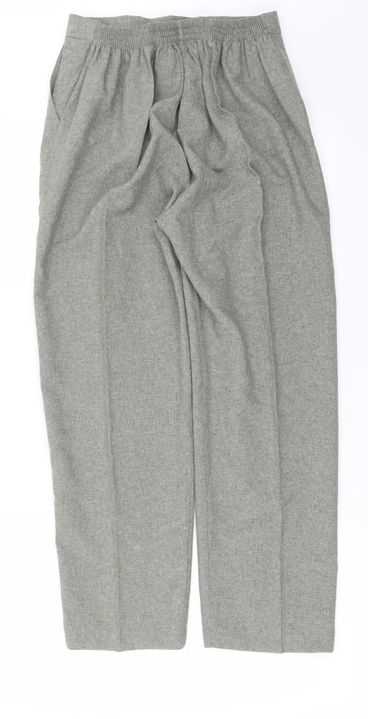 Womens UK Size S Preworn Regular Fit  Green Trousers