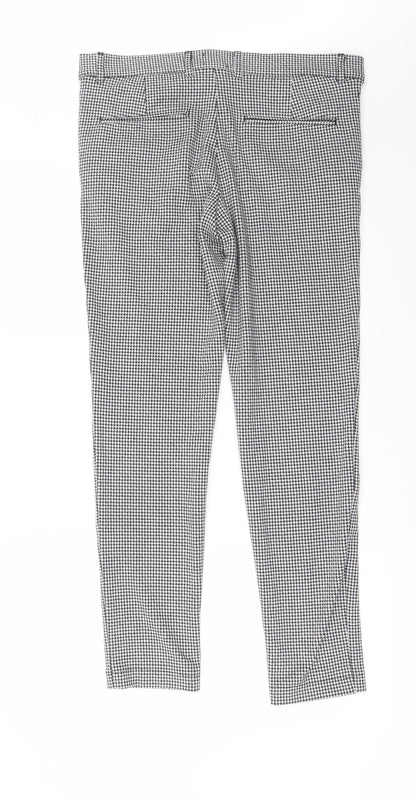 River Island Womens White Check  Trousers  Size 32 in L28 in