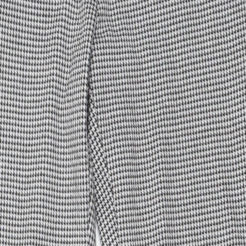 River Island Womens White Check  Trousers  Size 32 in L28 in