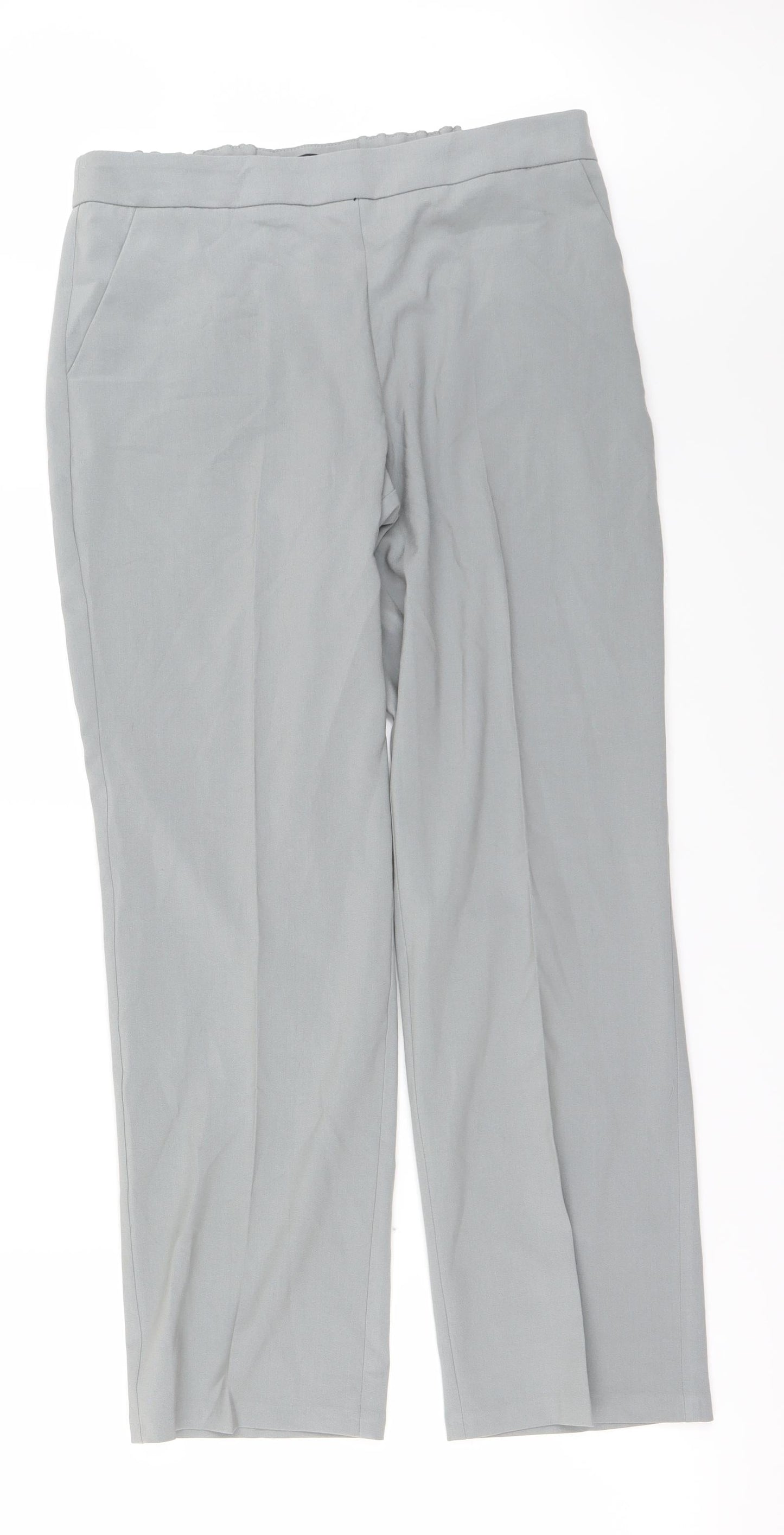 Womens UK Size 12 Marks and Spencer Regular Fit  Grey Trousers