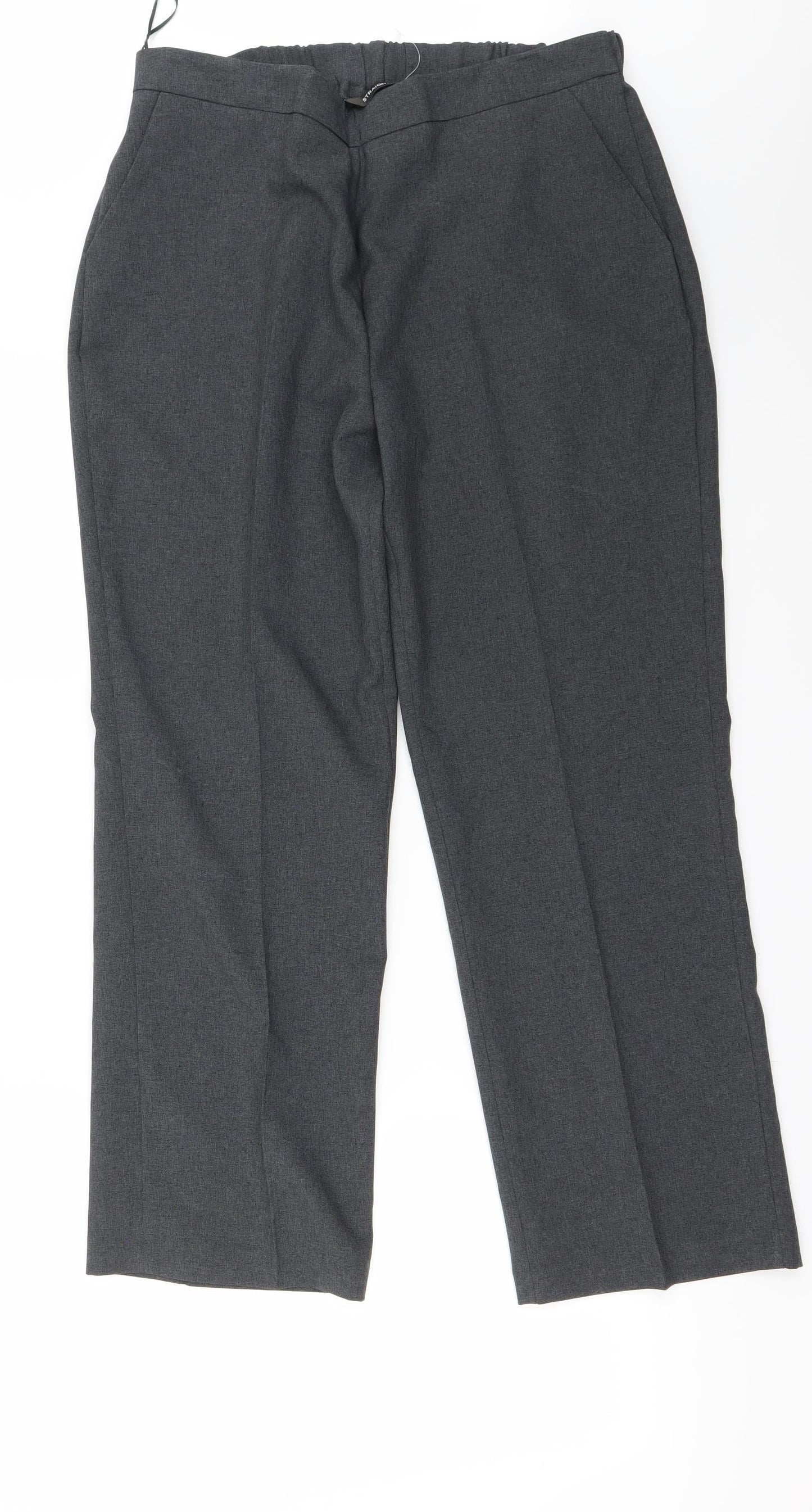 Womens UK Size 14 Preworn Regular Fit  Grey Trousers