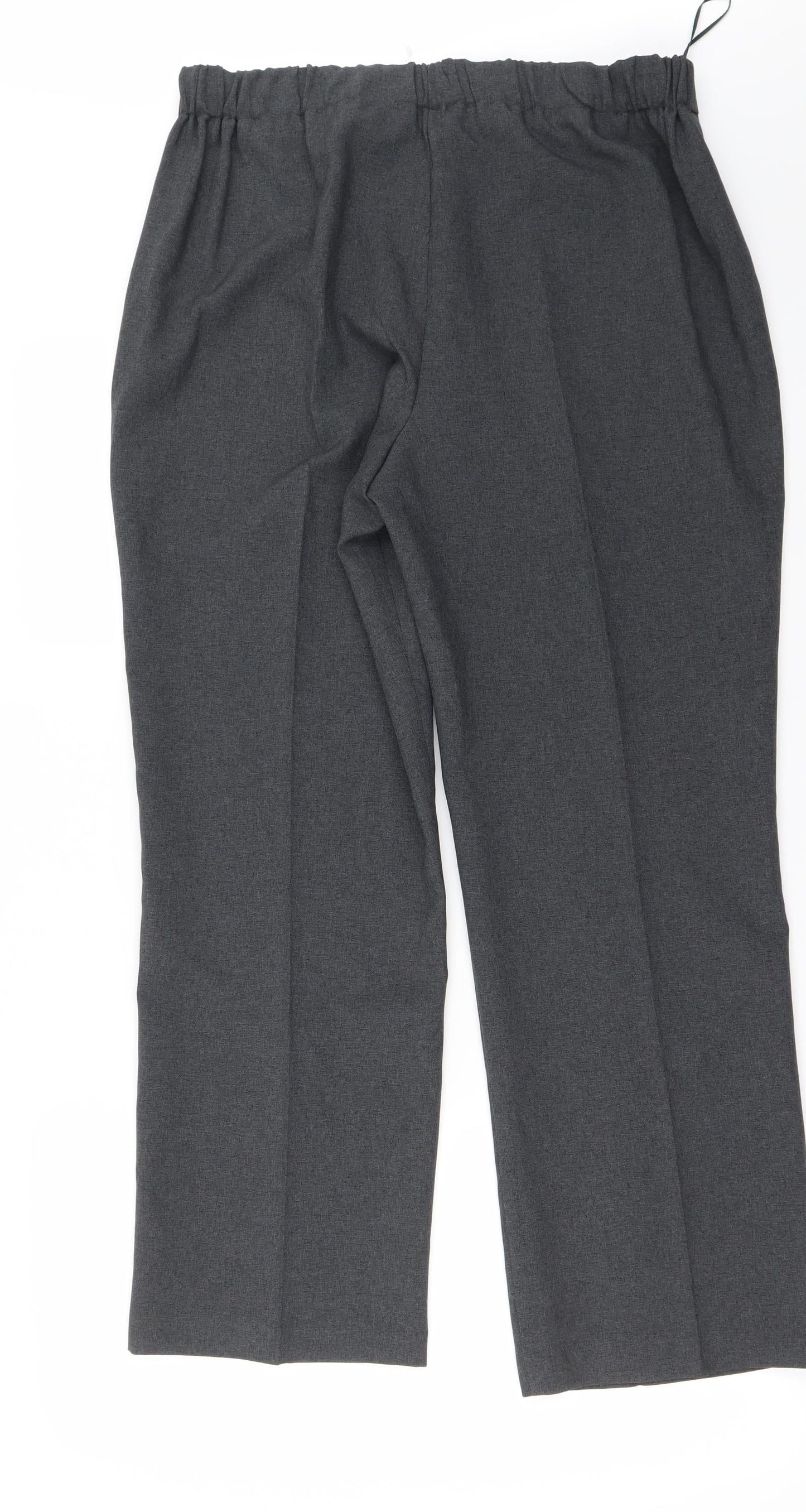 Womens UK Size 14 Preworn Regular Fit  Grey Trousers