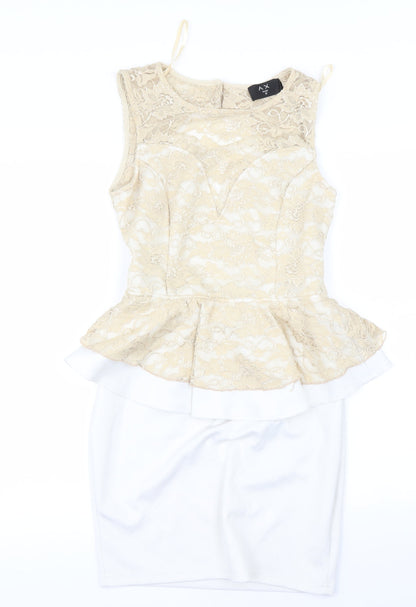 AX Womens Beige   Fit & Flare  Size 12