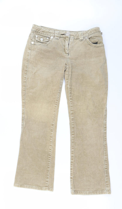 PAC TEST Womens Beige   Straight Jeans Size 12 L26 in