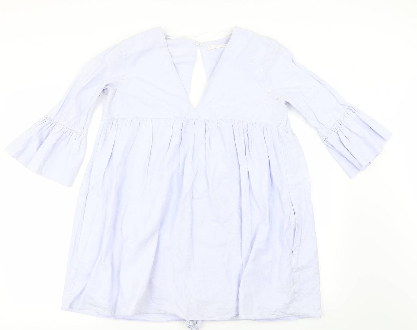 Womens UK Size M Zara Purple Basic Blouse