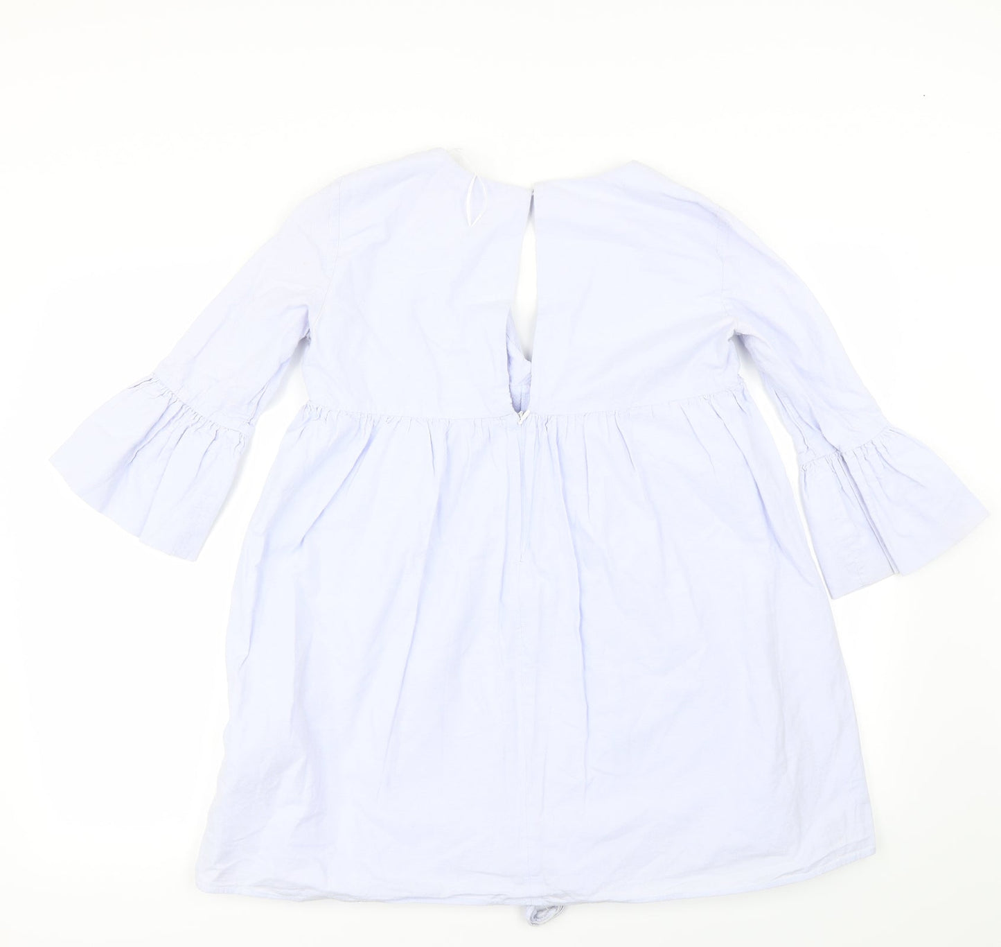 Womens UK Size M Zara Purple Basic Blouse