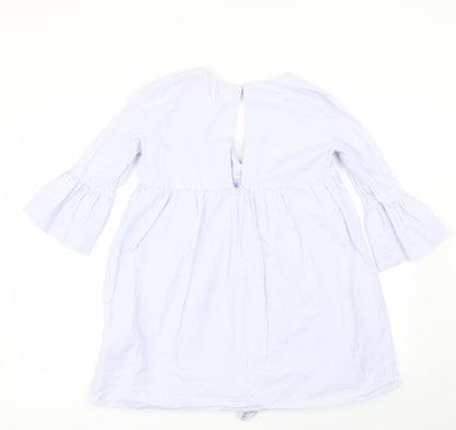 Womens UK Size M Zara Purple Basic Blouse