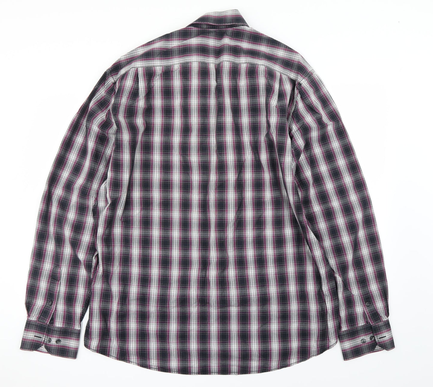 Mens UK Size M Preworn Purple  Button-Up Long Sleeve Casual Shirt