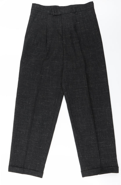 pecci Mens Black   Trousers  Size 28 in L26 in