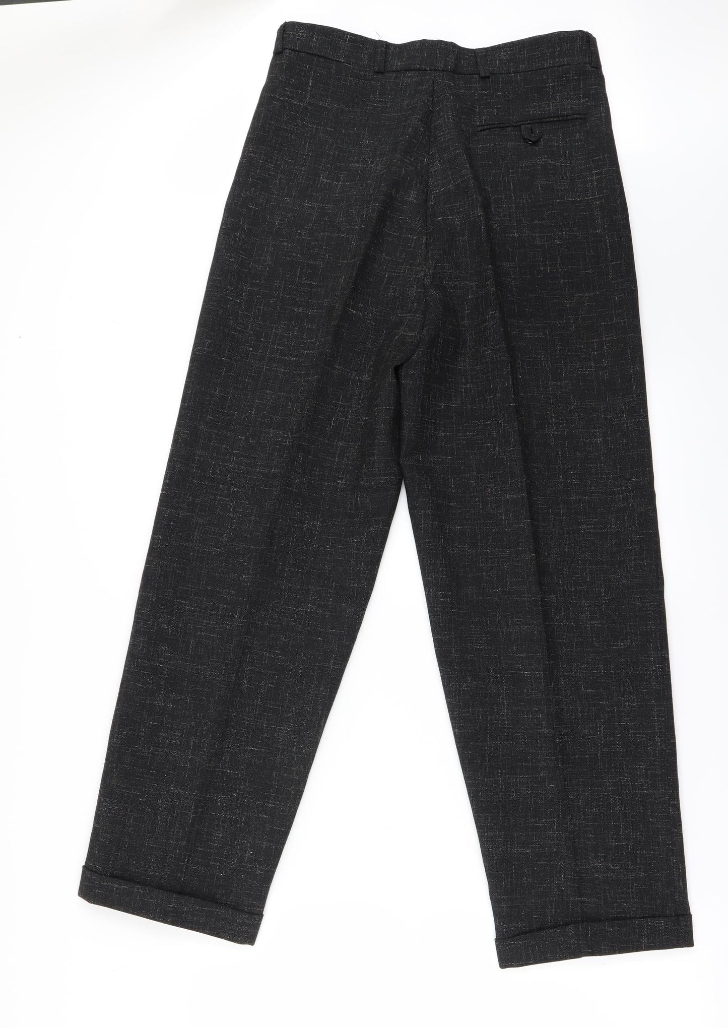 pecci Mens Black   Trousers  Size 28 in L26 in