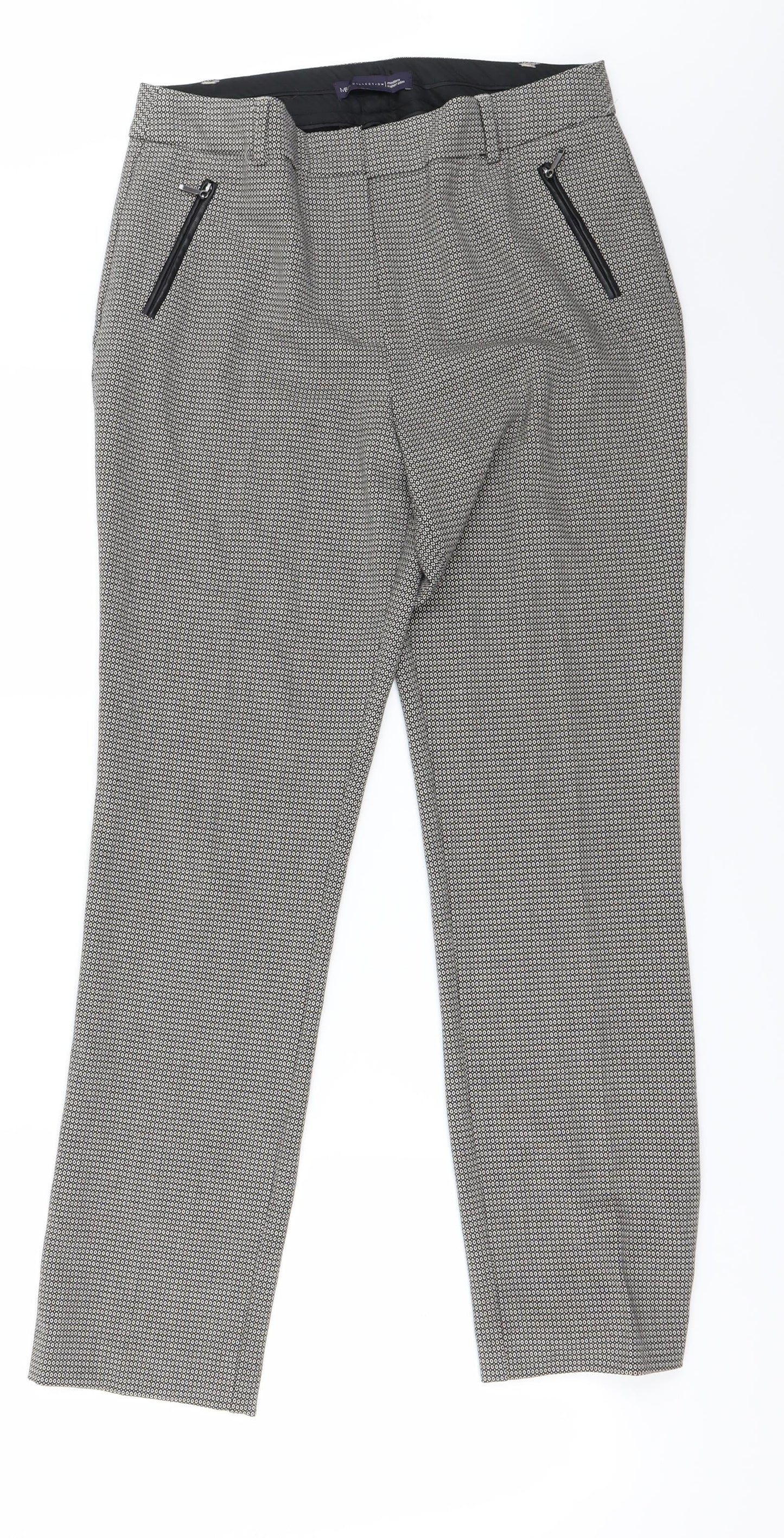 Womens UK Size 10 Marks and Spencer Regular Fit  Grey Trousers