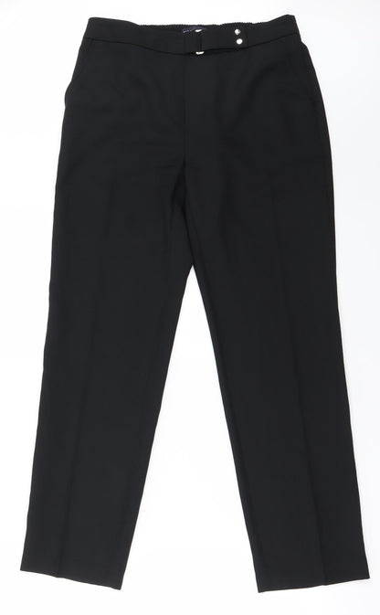 Womens UK Size 10 Marks and Spencer Regular Fit  Black Trousers