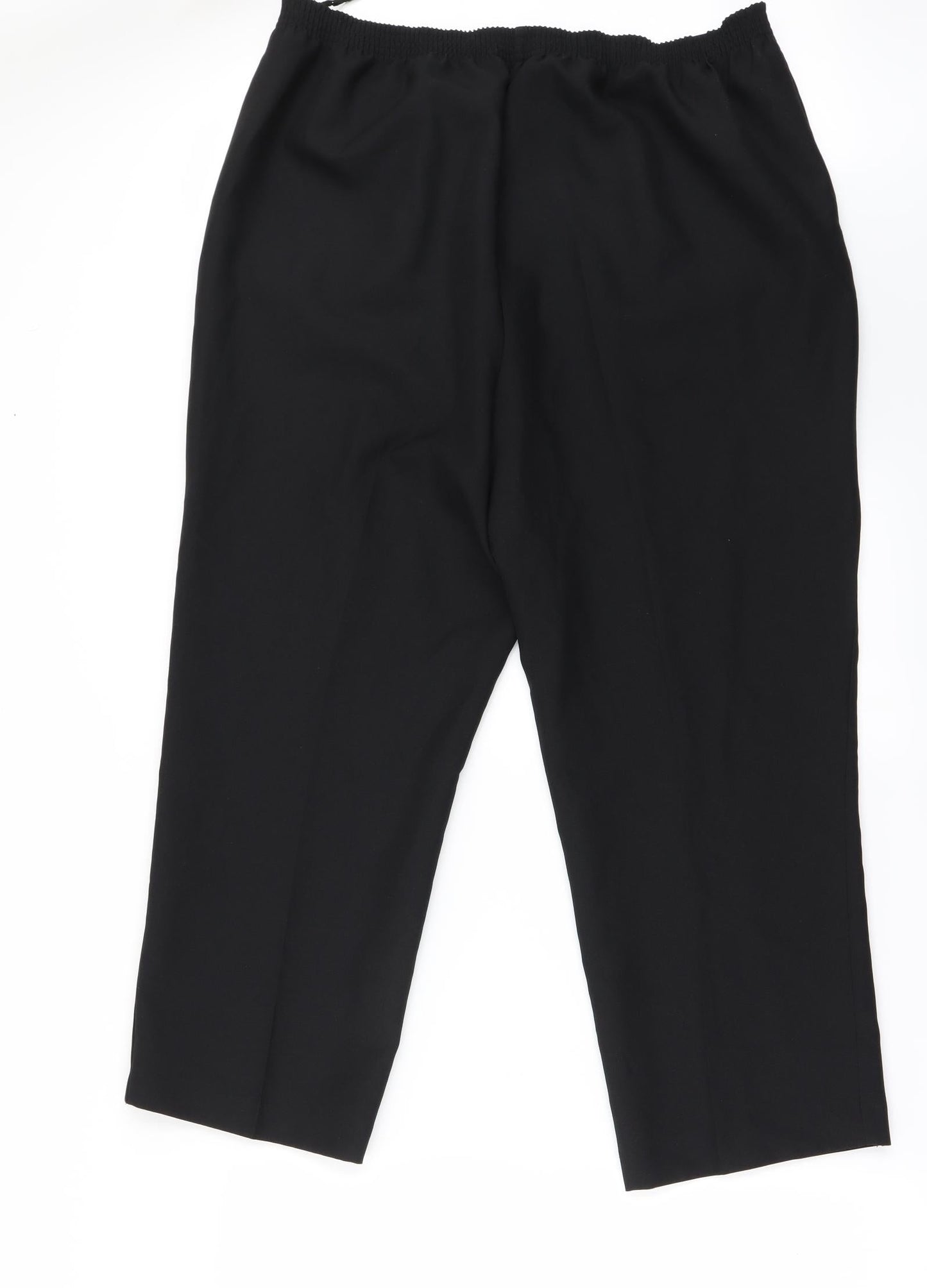 Womens UK Size 18 Preworn Regular Fit  Black Trousers