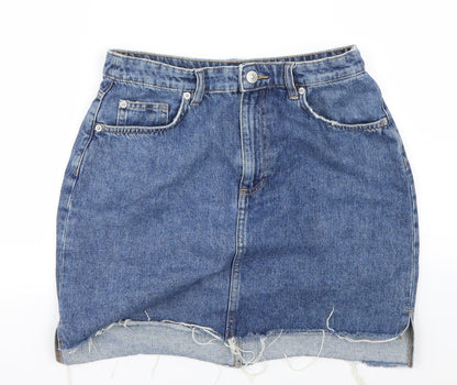 H&M Womens Blue   A-Line Skirt Size S